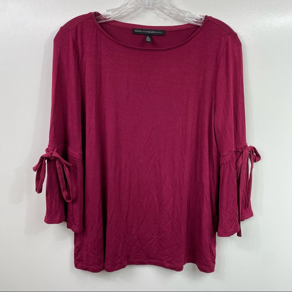 White House Black Market Bell Sleeve Blouse Size Medium
